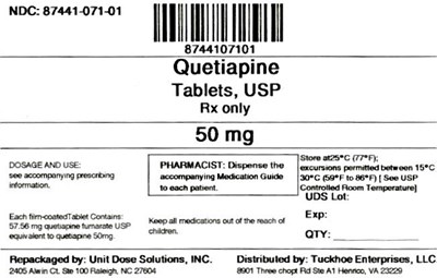 Quetiapine 50 mg (8744107101 Quetiapine 50 mg)